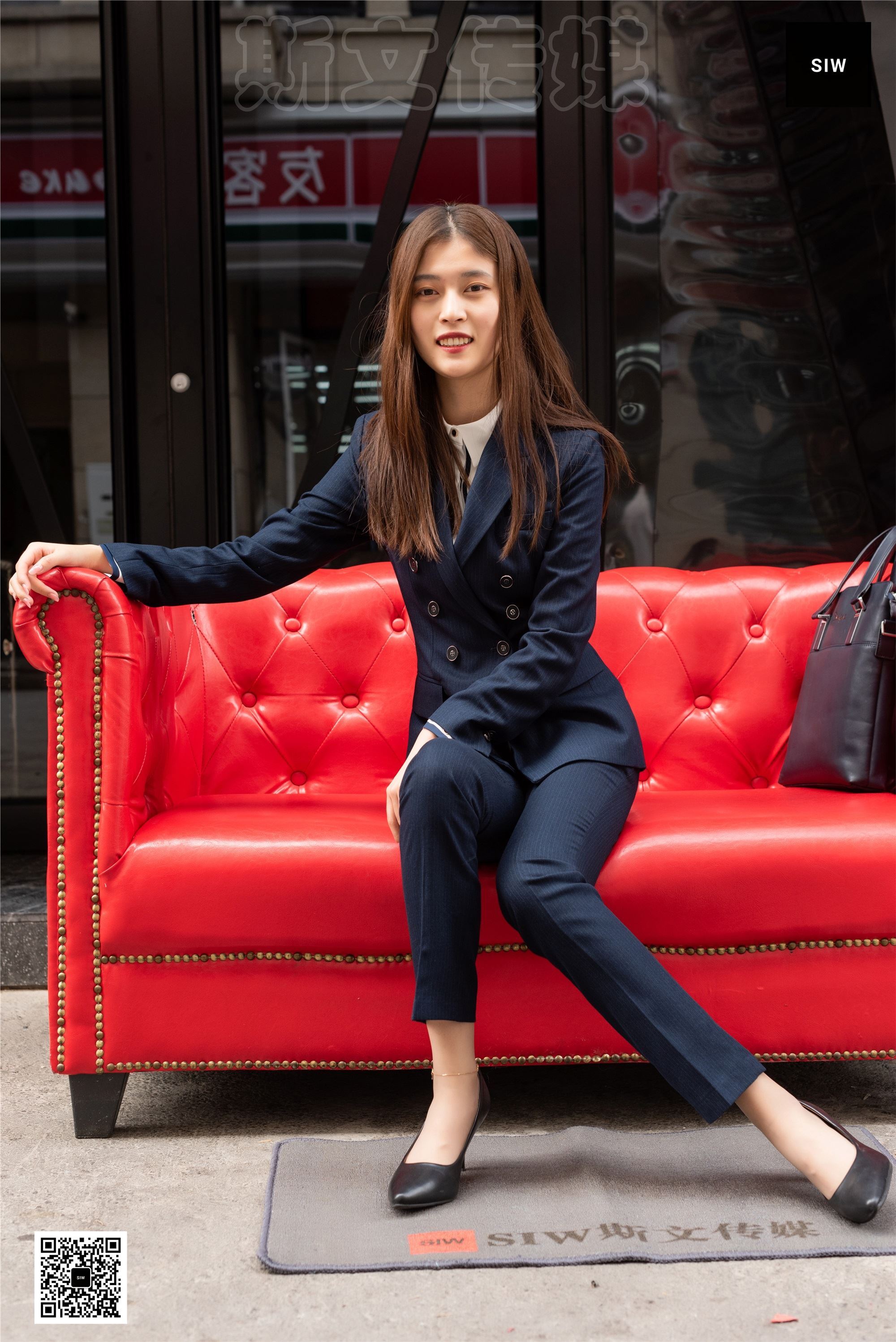 SIW斯文传媒 055 时尚气质OL职业双排扣西装制服 - 甄珍